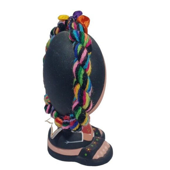 Unique Terracotta Clay Frida Kahlo Angel  Figurine  Hand Painted Mexico … - Picture 8 of 10